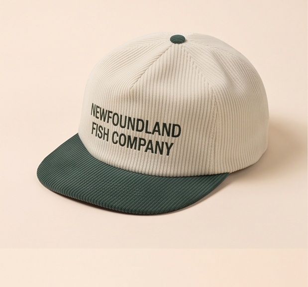 5123 Corduroy Snapback in Beige / Green