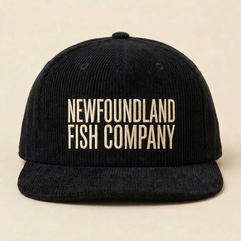 Corduroy Snapback in Black